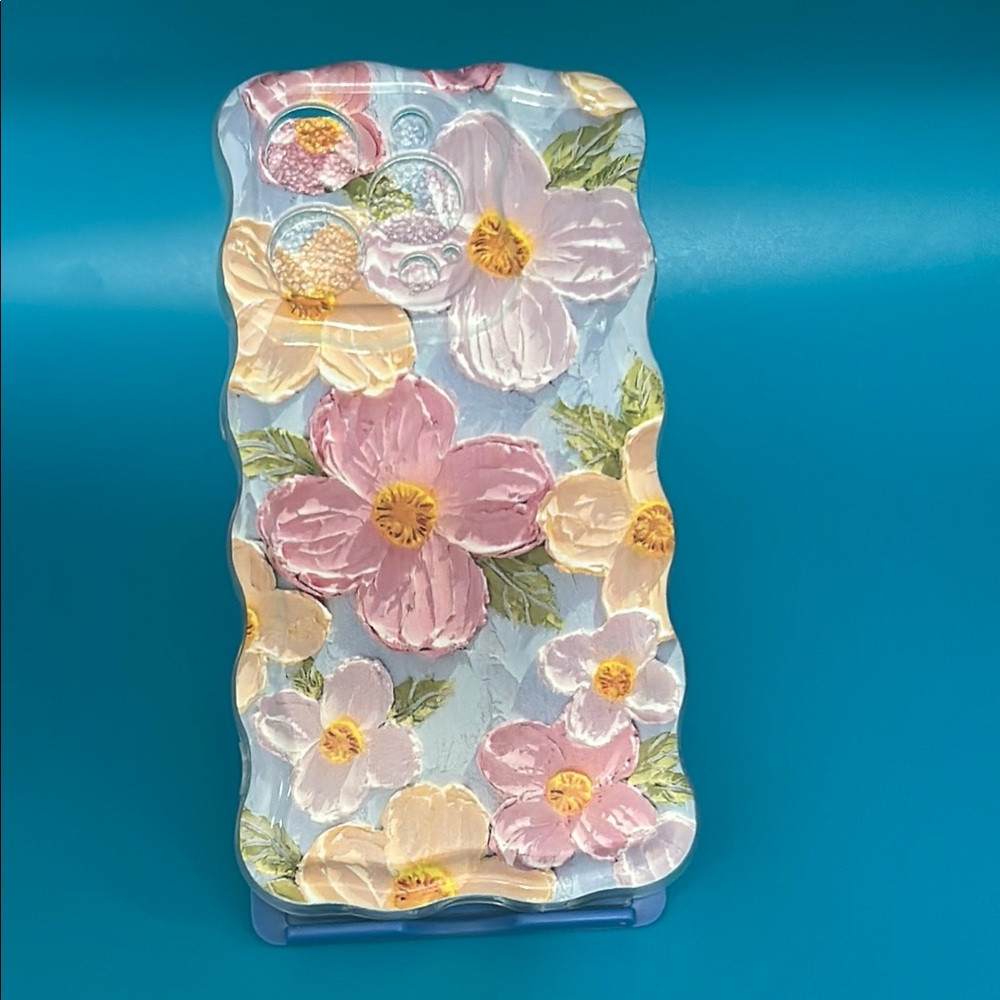 Floral iPhone Case IPhone 14Pro with Pink and Yellow Flowers